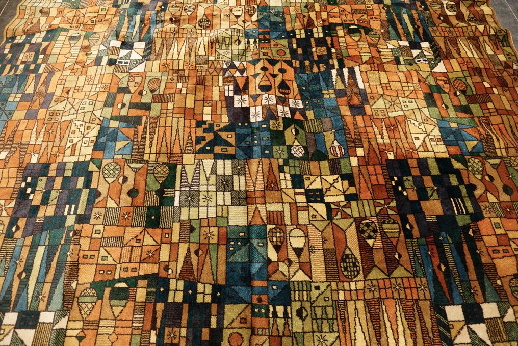 Vorwerk 艺术地毯 – Paul Klee 设计,1970年代,包豪斯现代艺术 - 地毯 - 338 cm - 245 cm #4.3