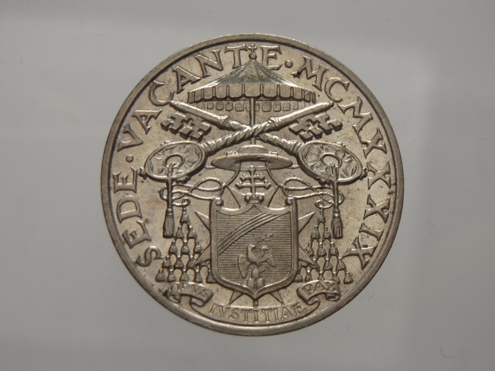 Βατικάνο. 5 Lire 1939 "Sede Vacante"  (χωρίς τιμή ασφαλείας) #1.0