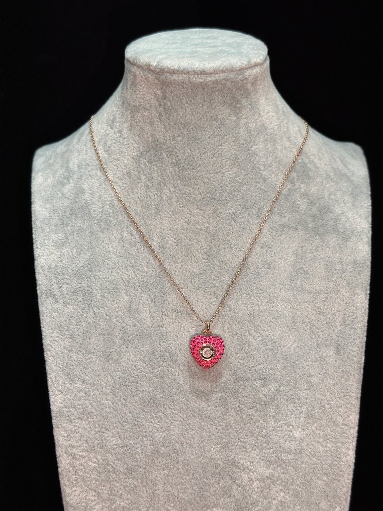 Swarovski - Αγαλματίδιο, "Beating Heart", Pink Heart Necklace - 0 cm - Κρύσταλλο #3.2