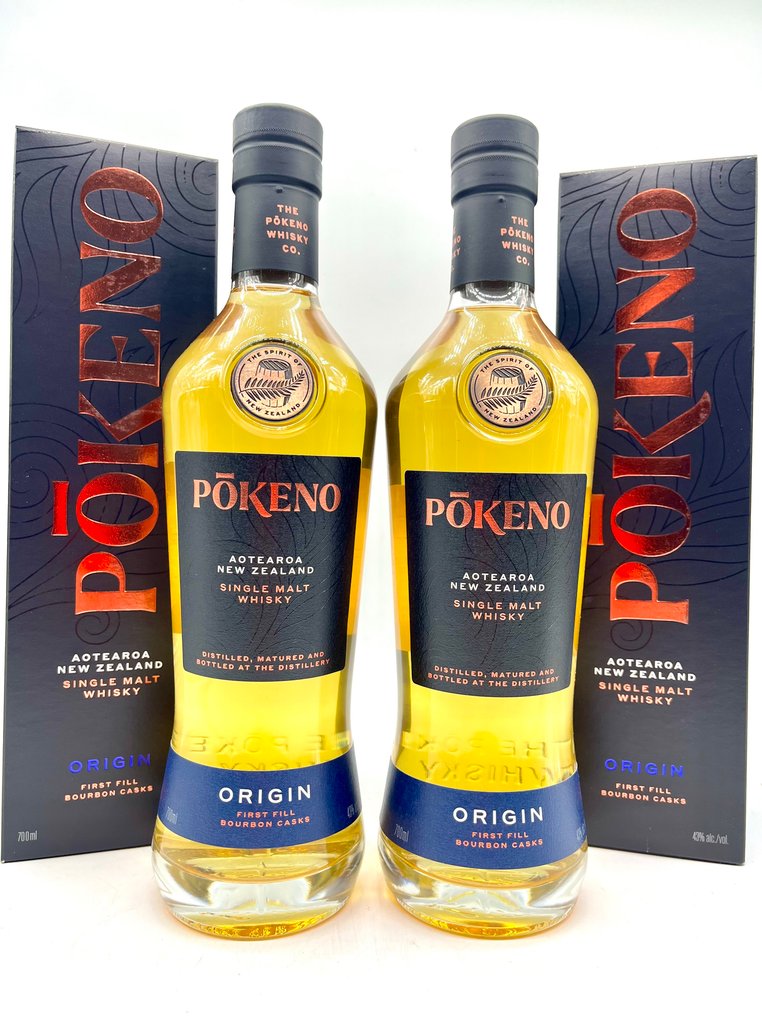Pōkeno - Origin - First Fill Bourbon Casks  - 700ml - 2 bottiglie #1.0