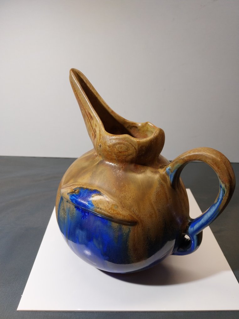 Gilbert Metenier - Ρίπτης - penguin/pelican - grès flammé - Βάζο, κανάτα, πιγκουίνος. #4.3