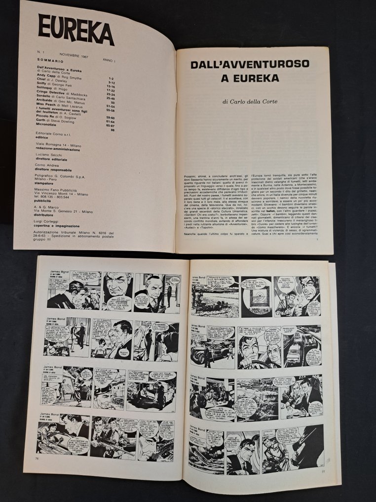 Eureka Sequenza 1/65 con Adesivi e Manifesti - 65 Comic - EO - 1967/1971 #2.1