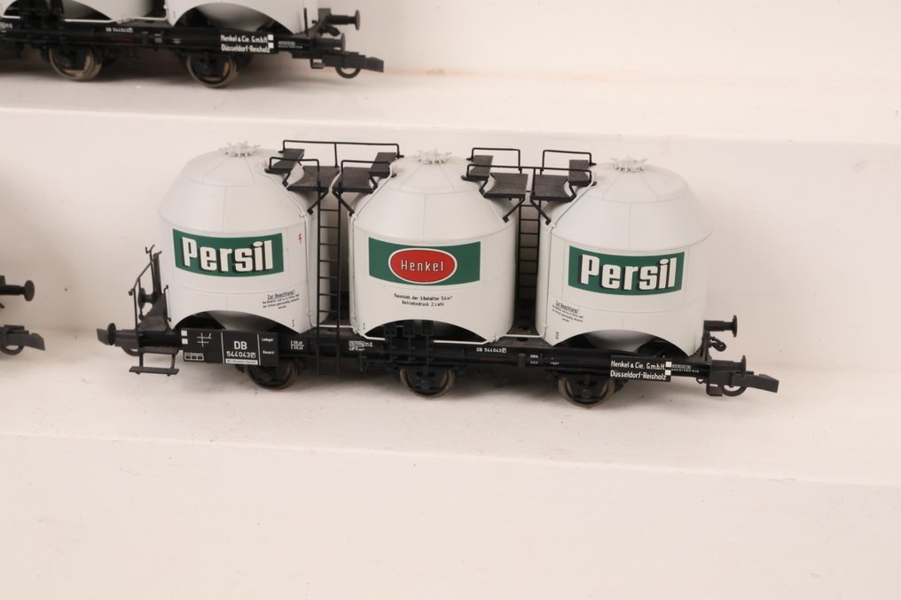 Roco H0 - 66281 - Modellvonat teherfuvarozás (3) - Dries sziló pótkocsik 'Henkel - Persil' - DB #4.3