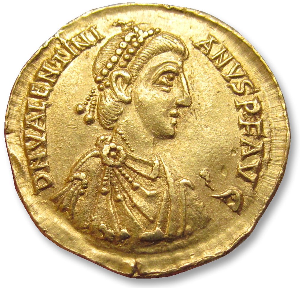 Római Birodalom. Valentinian II (AD 375-392). Solidus Treveri (Trier) mint 388-392 A.D. - mintmark T R in fields - scarce type & rare mint for this type! #1.0