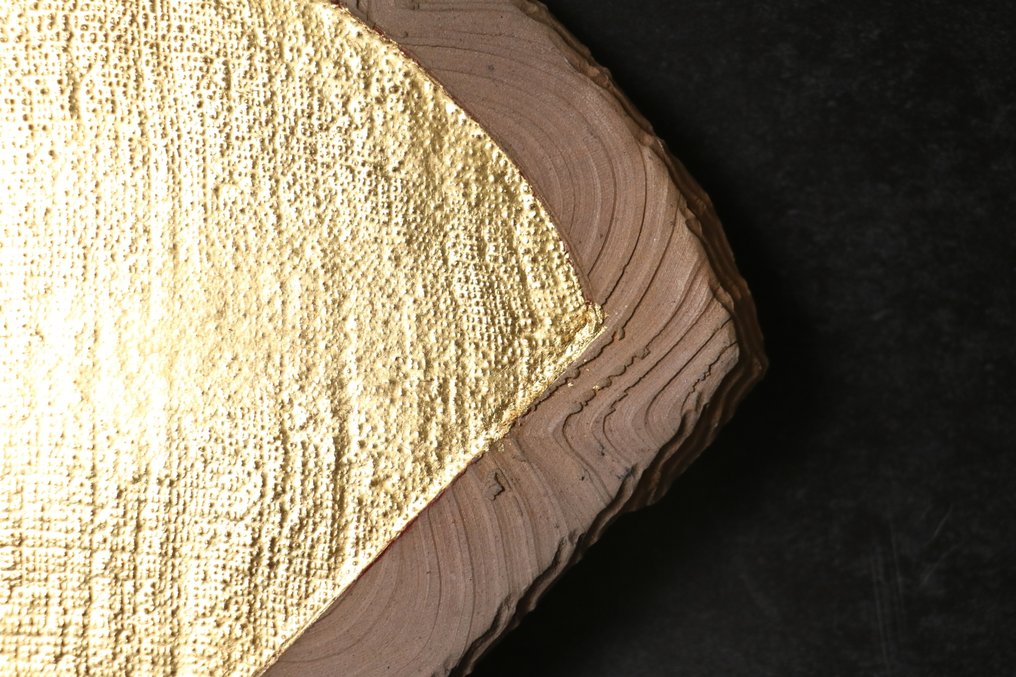 波浪图案盘配金箔和漆面内饰 - 陶瓷 - 坂田甚内 Sakata Jinnai (1943-) - 日本 - 1900-2000 #4.3