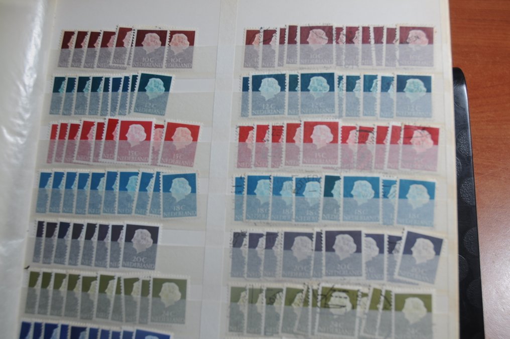 荷兰 1953/1973 - 大量未贴邮票、未使用和已盖章的邮票和系列库存。 #2.1