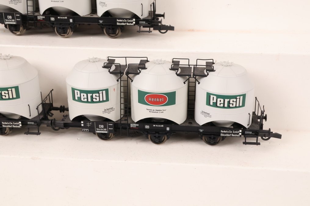 Roco H0 - 66281 - Modellvonat teherfuvarozás (3) - Dries sziló pótkocsik 'Henkel - Persil' - DB #1.0