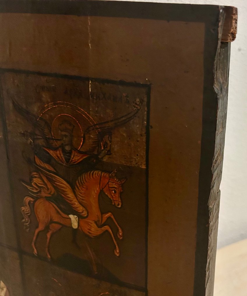 Icon - Mother of God of the Burning Bush, saint Michael and selected saints - Wood #4.3