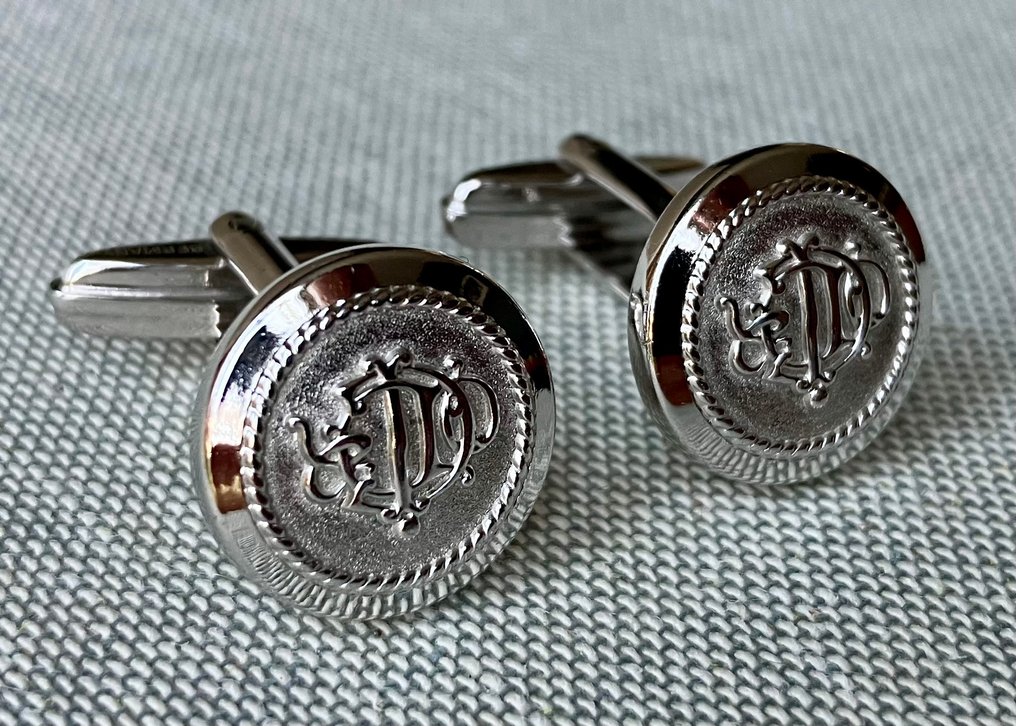 Christian Dior - Μέταλλο - Μανικετόκουμπα - Round - Monogram #4.3