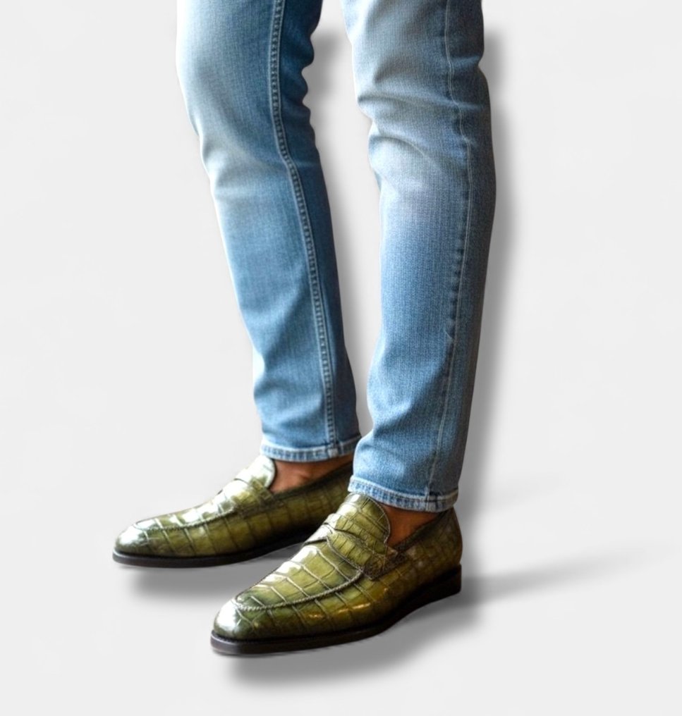 Santoni UK12 Alligator - Loafers - Size: EU 48 - New in box #1.0