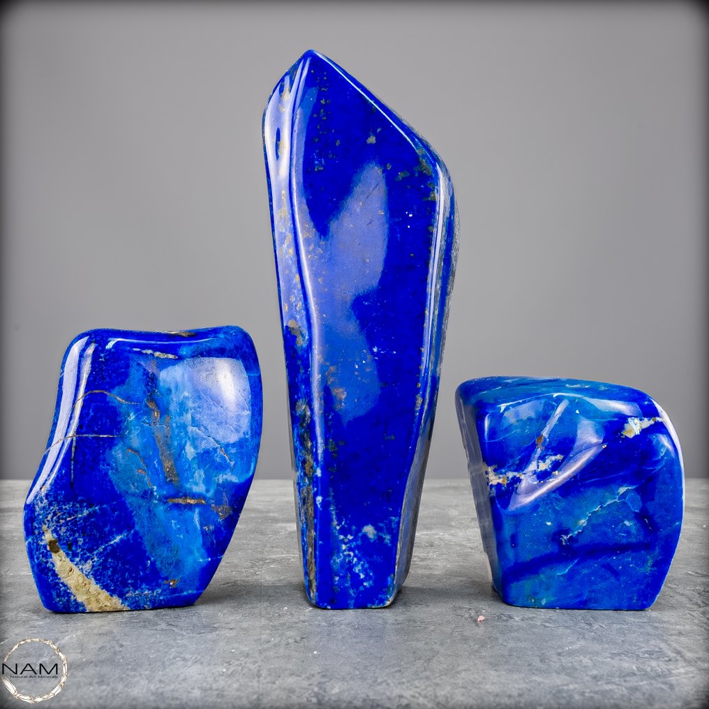 雄伟的青金石套装 – 王蓝色光之交响曲- 858.63 g - (3) #2.1