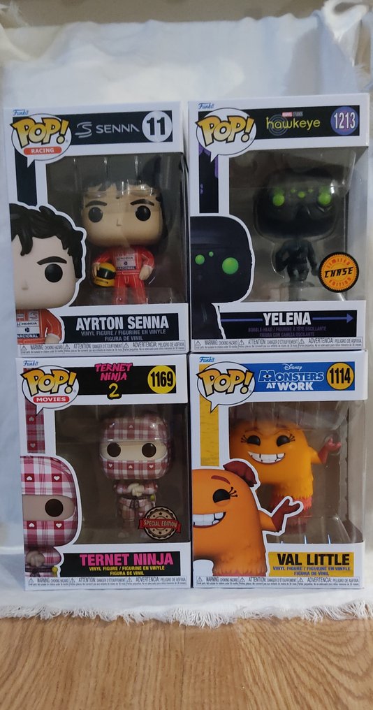 Funko  - Funko Pop Yelena Chase Limited Edition/ Ternet Ninja Special Edition/Ayrton Senna Race/Vale Little Disney - 2020+ - U.S.A. #1.0