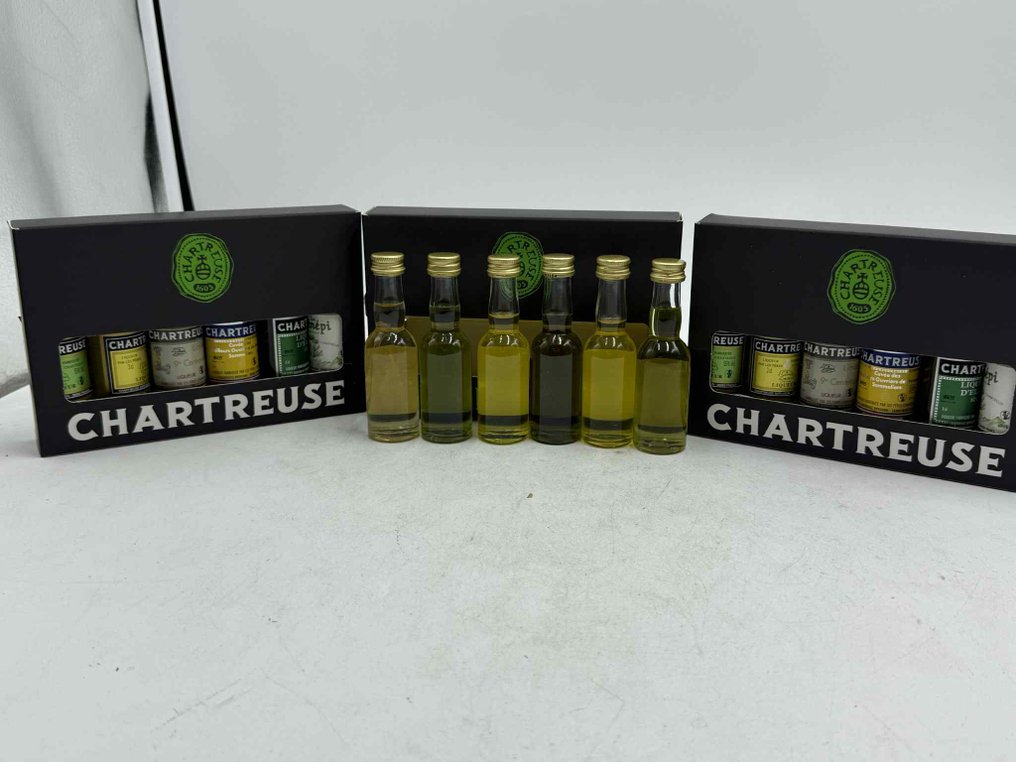 Chartreuse Miniature - Verte - Jaune - du 9e Centenaire - MOF - Elixir 1605 - Génépi - Miniature    - b. 2025  - 3cl - 18 bottles #3.2