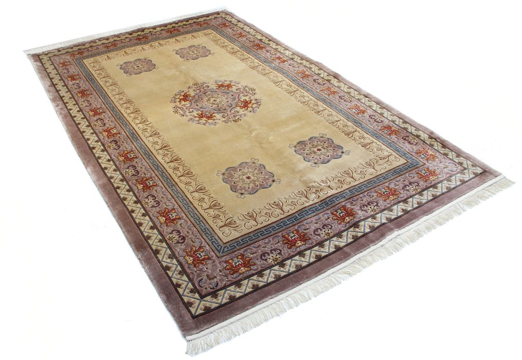 Πρωτότυπο παραδοσιακό καθαρό μετάξι από την Κίνα σε αντίκα μετάξι - Χαλί - 250 cm - 155 cm - Καθαρό μεταξωτό χαλί #2.1