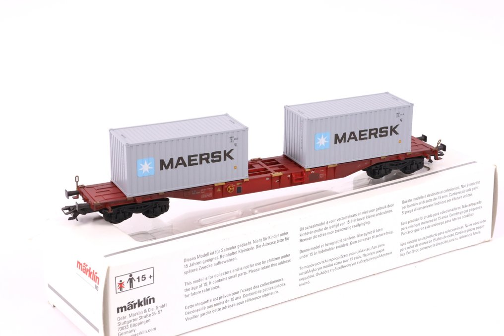 Märklin H0 - 47059 - Model train freight carriage (1) - Container truck 'Maersk' - D-TOUAX #1.0