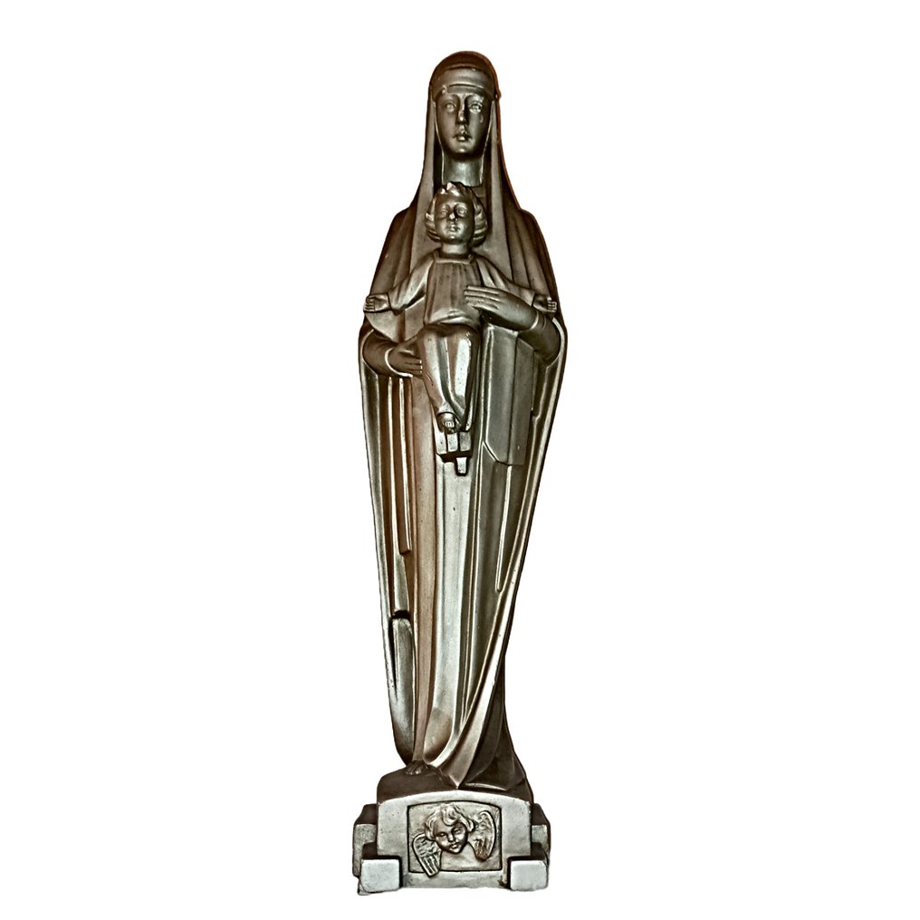 Jean Carl - Αγαλματίδιο, Heilige Maria met Kind - 45 cm - Γύψος #1.0