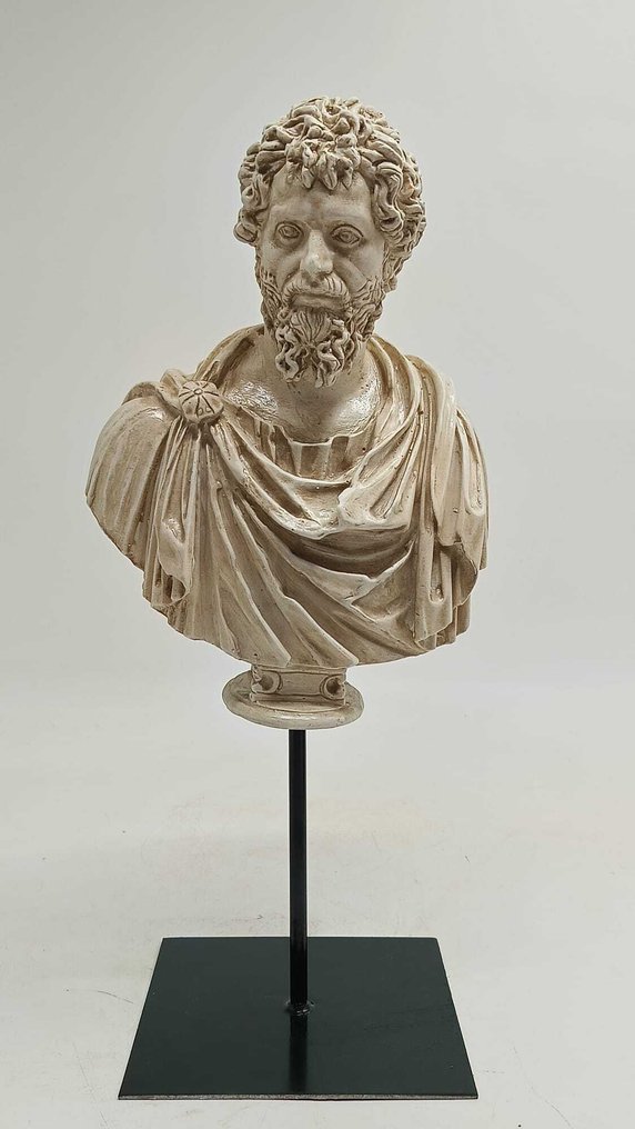 Γλυπτό, Antonino Pio - 38 cm - μαρμάρινη σκόνη #1.0