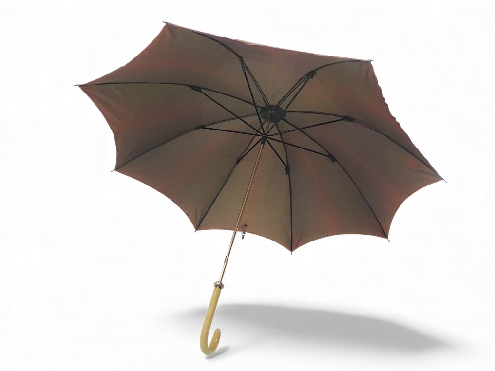 4x Ombrelli / Parasole con Impugnature Curve ed Elaborate - Victorian Style - HANDMADE, RARE - Paraply #3.2