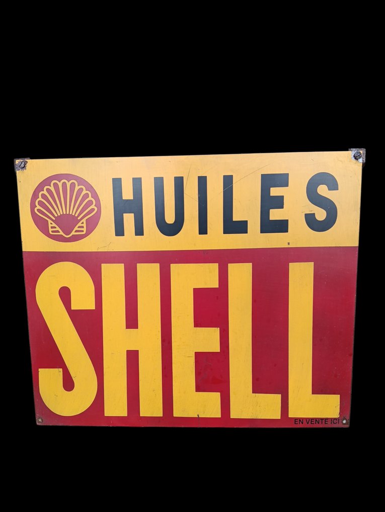 汽油泵 (1) - Shell - Ancienne plaque Shell - 1920-1930 #1.0