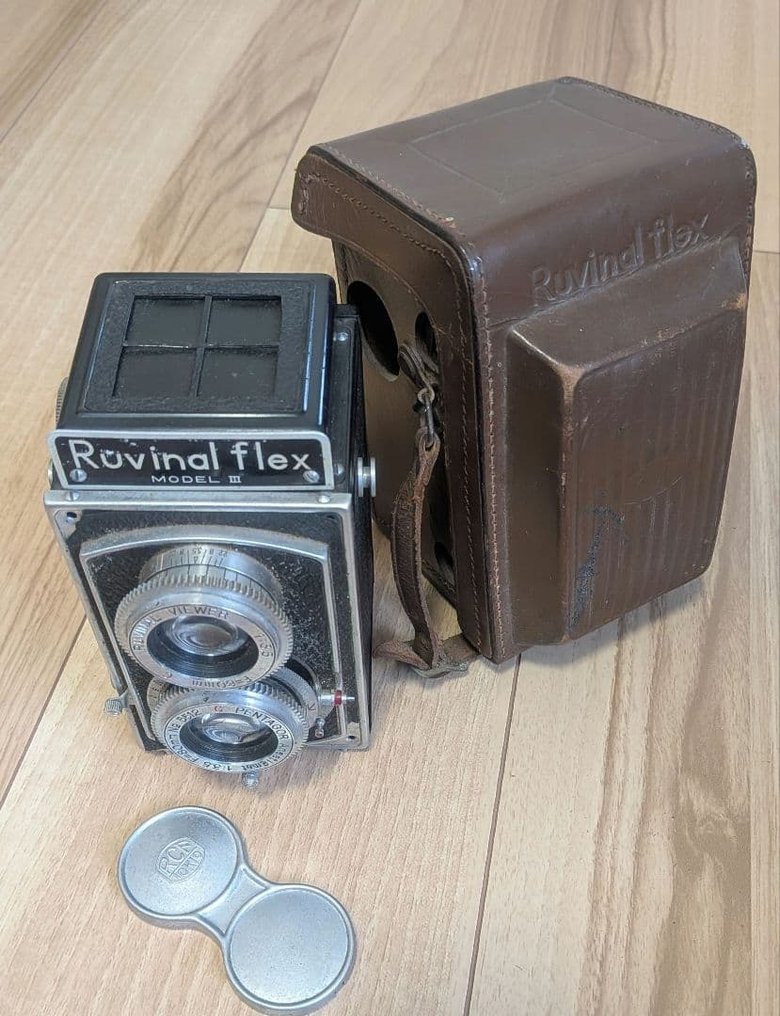 Ruvinal Flex Model III 3,5/50mm + Case (1956) | Twin lens reflex camera (TLR) #1.0