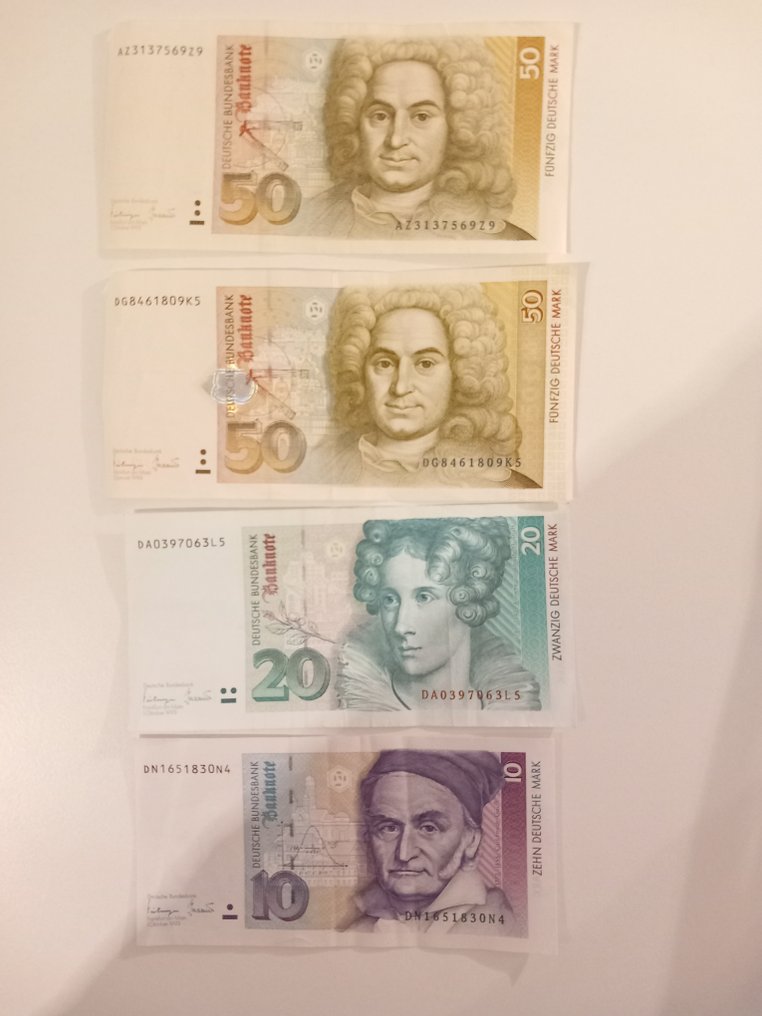 德国. - 10, 20 and 2 x 50 Mark - Various Dates  (没有保留价) #1.0