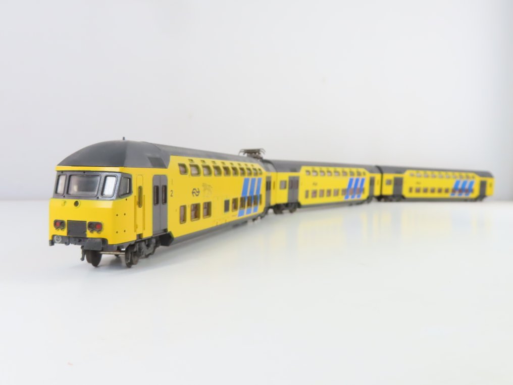 Lima H0 - L149921 - Επιβατικό τρένο μοντελισμού (1) - 3-τεμαχιακό σετ διώροφων συρμών 'Tijger' - NS #1.0