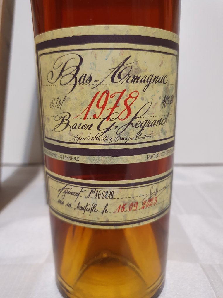 Baron Gaston Legrand 1978 - Bas-Armagnac millésime    - b. 2023  - 70cl #4.3