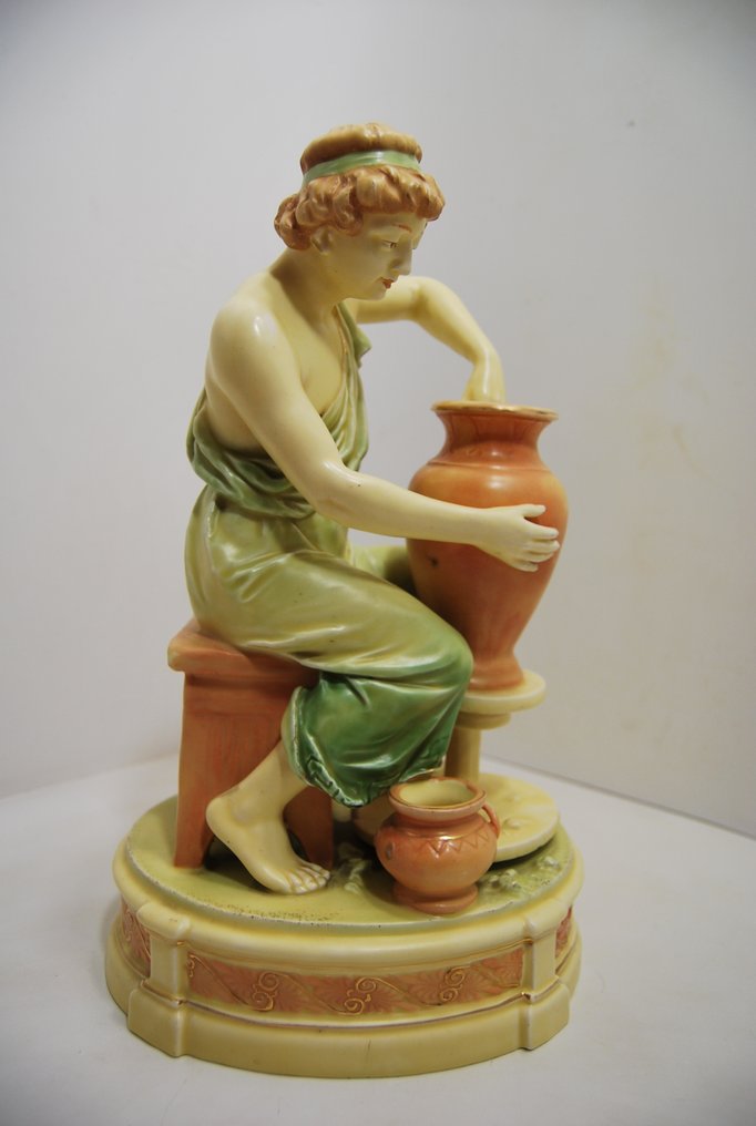 Statuette, Potier au travail - 31 cm - Terrakotta #2.1