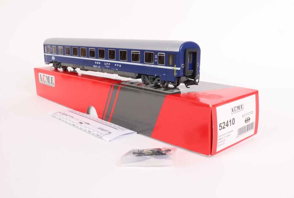 ACME H0 - 52410 - Personvagn för modelltåg (1) - Couchette andra klass vagn epok IV - SBB-CFF #1.0