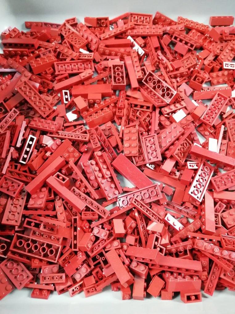 LEGO - geen serie - Partij Donker rode bouwstenen 1000 stuks - 2000-2010 #2.1