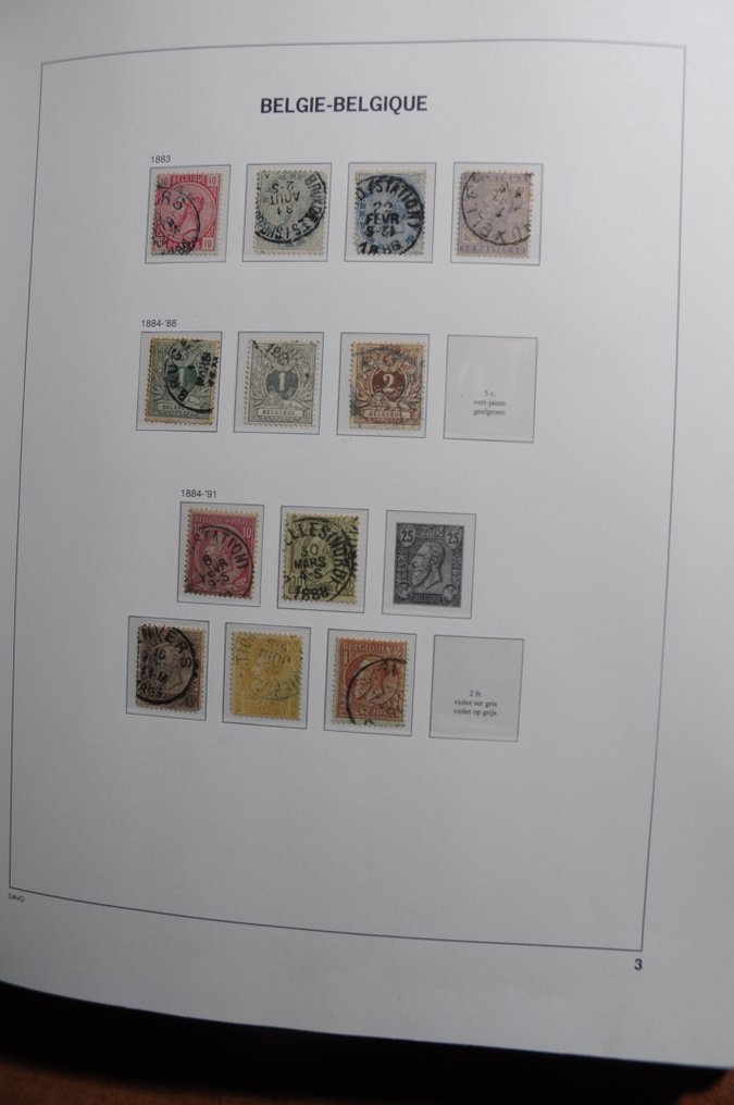 Βέλγιο  - Συλλογή 1858/1950 σε πολυτελές άλμπουμ DAVO με κασέτα. #4.3