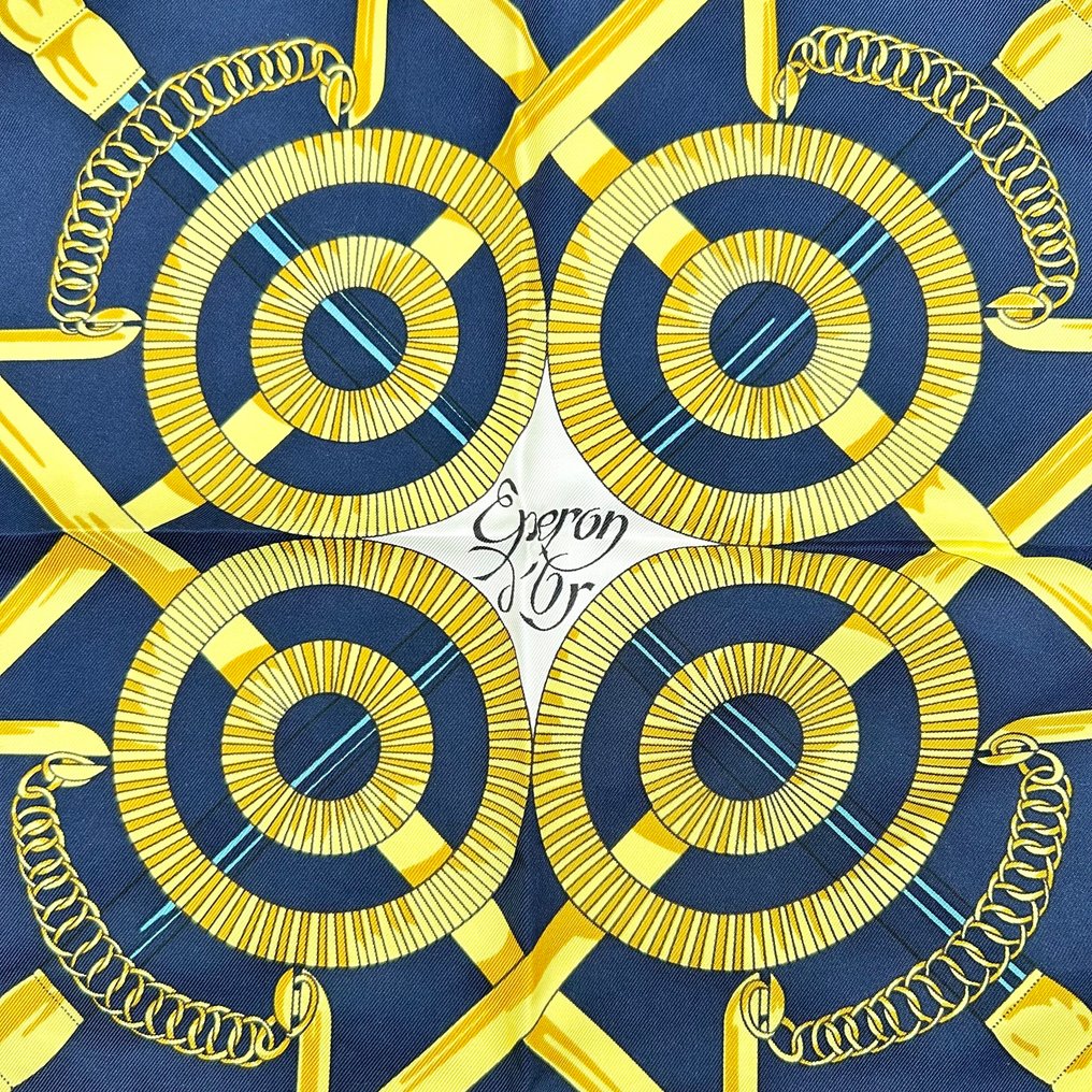 Hermès - "Eperon dor" Scarf, 90 cm, Silk - Écharpe #2.1