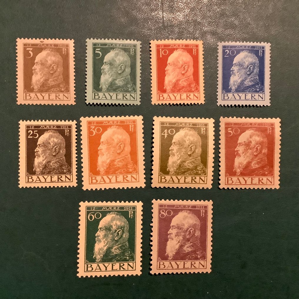 Bawaria 1911 - Król Luitpold - Michel 76/91 #4.3