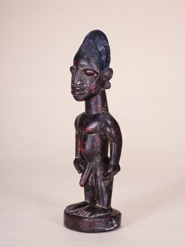 伊贝吉双胞胎雕像——约鲁巴族，尼日利亚阿贝奥库塔地区——木材——高25.5厘米 - Yoruba - 尼日利亚  (没有保留价) #2.1