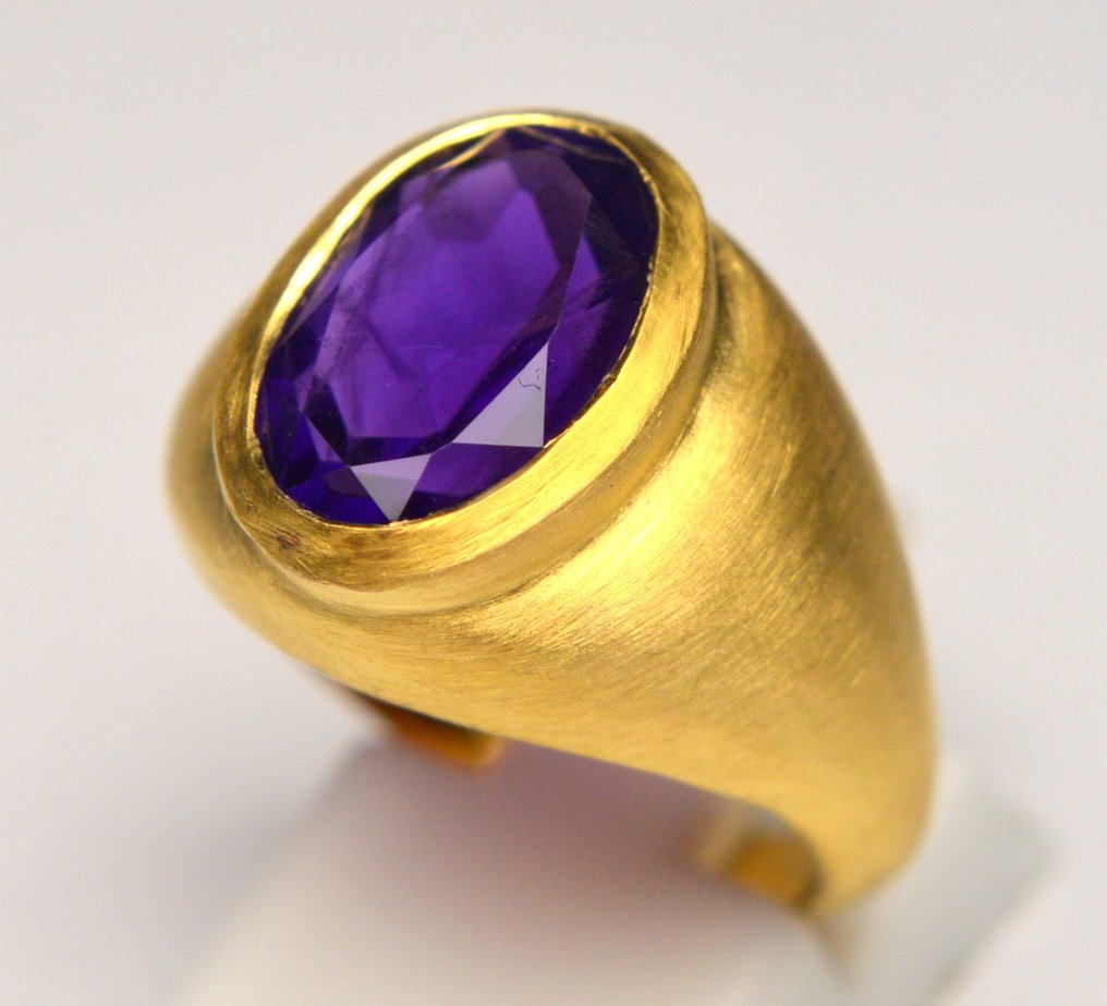 沒有保留價 - 戒指 925纯银 紫水晶 - 8.00 克拉 #1.0