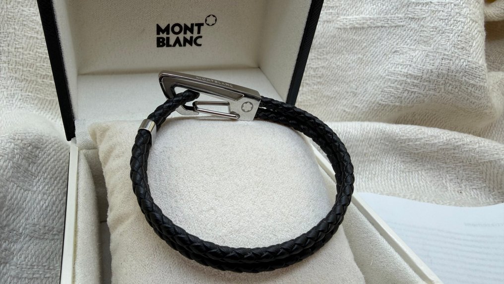 Montblanc - Κληρονομιά σε υφαντό μαύρο δέρμα. - Βραχιόλι #1.0