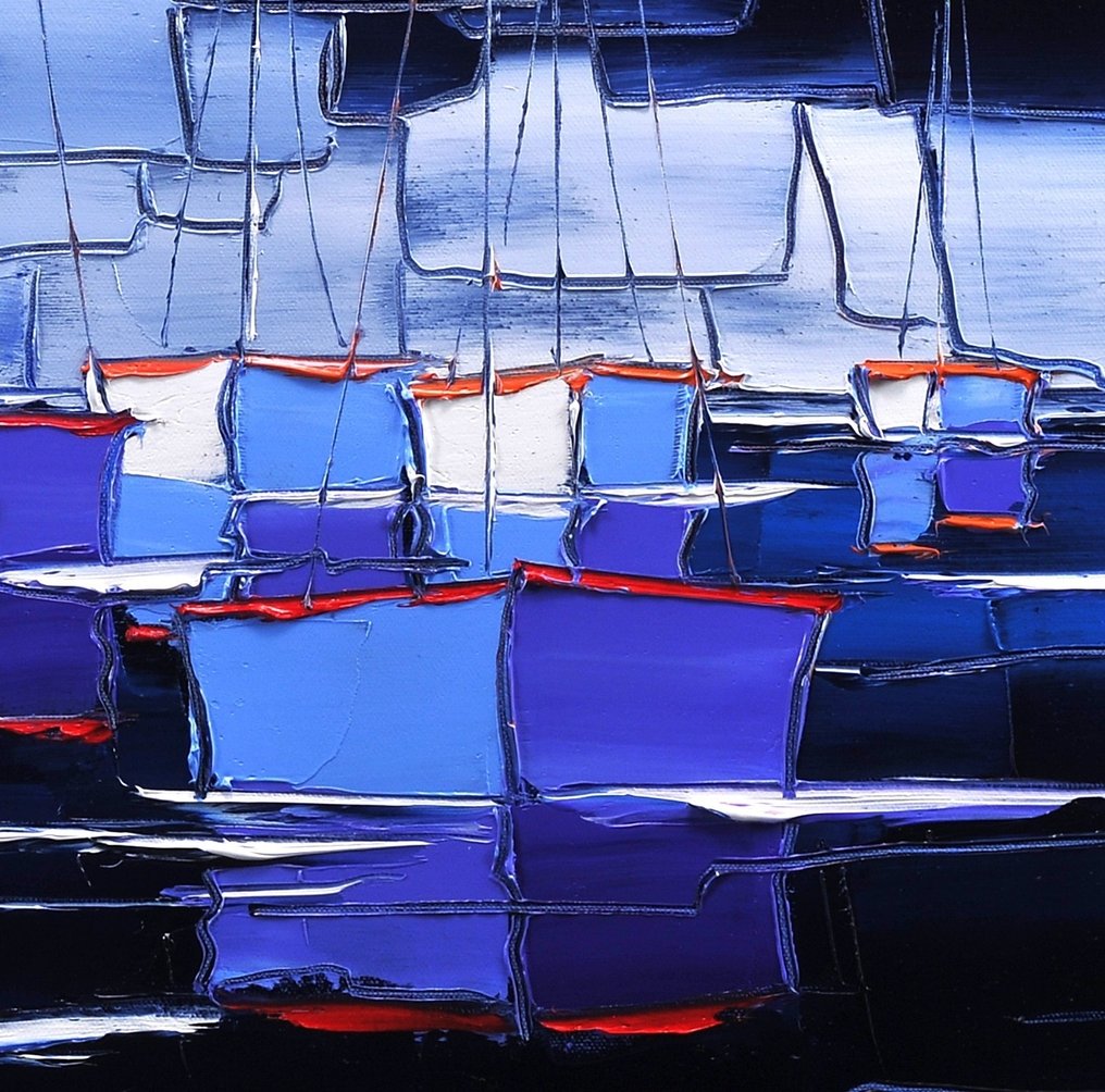 Caroline Mandrafina - Pfleger " Bleu nuit en mer calme " #4.3