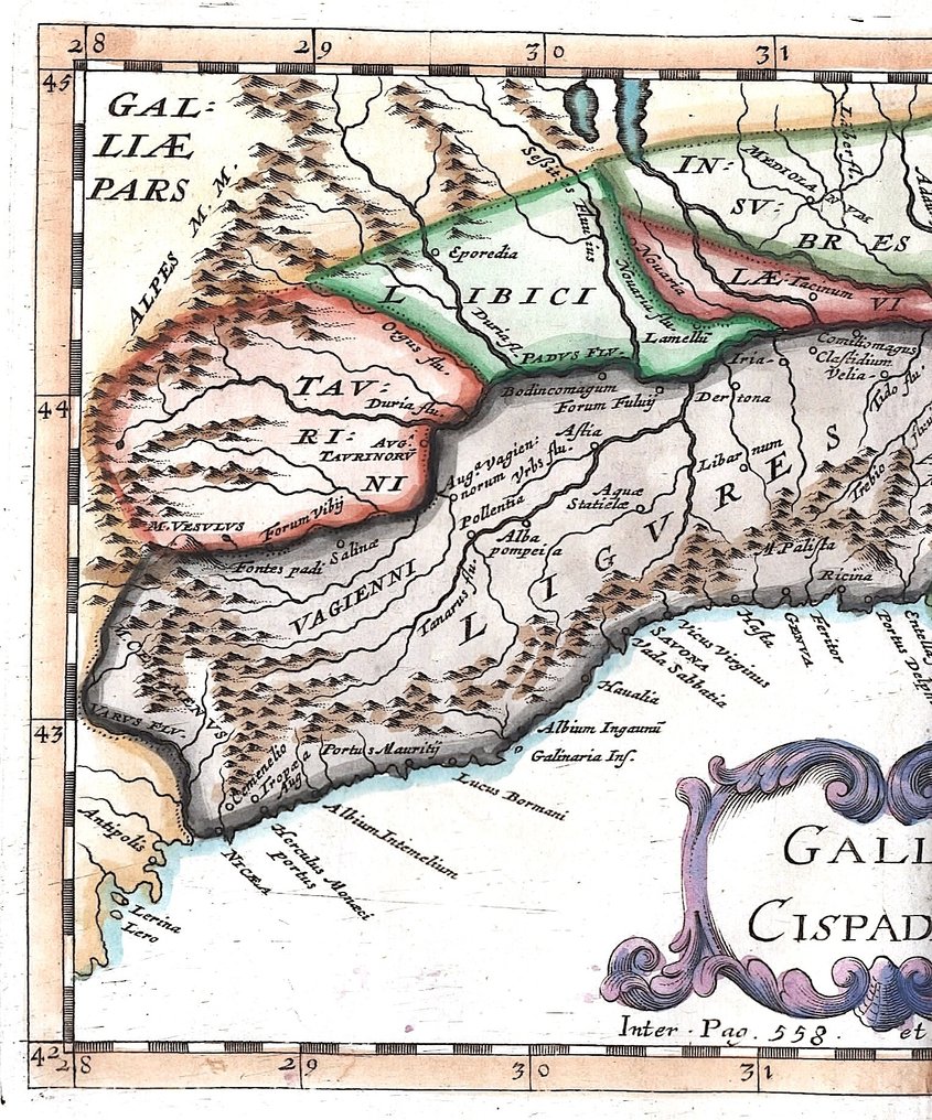 Italia - Piemonte, Toscana, Emilia Romagna, Liguria; P. Briet - Gallia Cispadana - 1649 #1.0