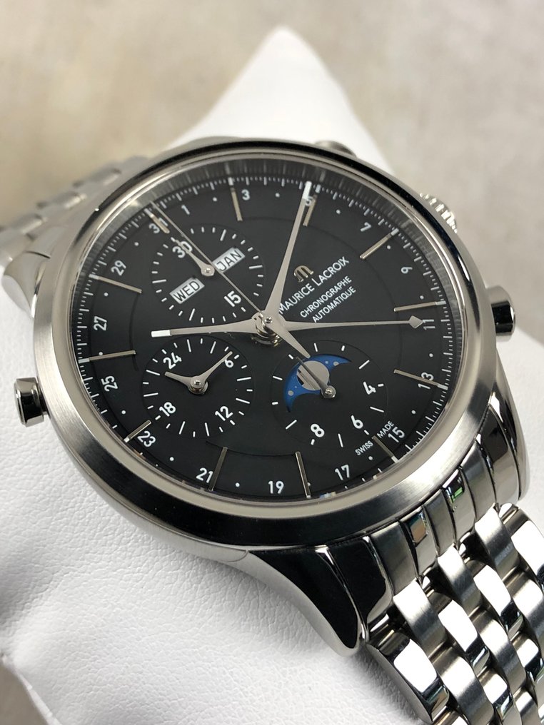 Maurice Lacroix - Les Classiques Phase de Lune Chronograph Automatic - Ingen reservasjonspris - LC6078.SS002.33E - Herre - 2010-2020  #1.0