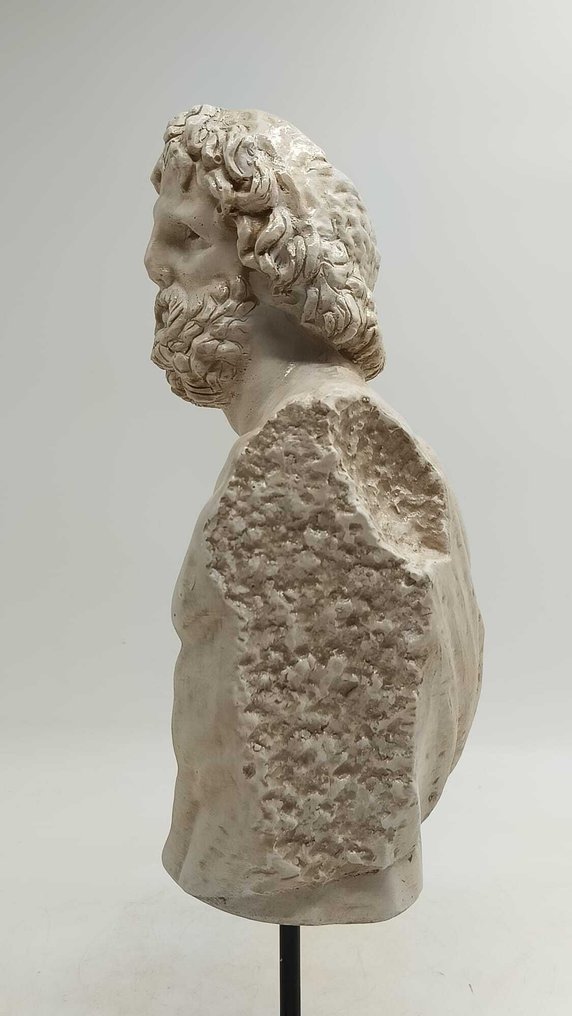 Sculpture, Busto di Asclepio - 41 cm - Marble dust #2.1