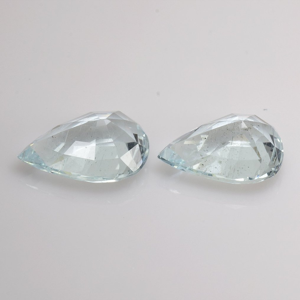 没有保留价 - 2 pcs  蓝色 海蓝宝石  - 6.04 ct - 安特卫普宝石检测实验室（ALGT） #2.1