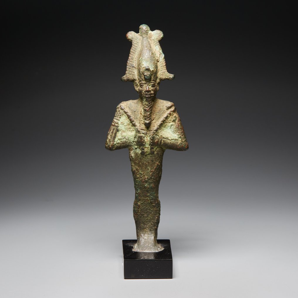 Antico Egitto Bronzo Figura di Osiris, dio. Periodo tardo, 664 – 332 a.C. Altezza 10,5 cm. #1.0