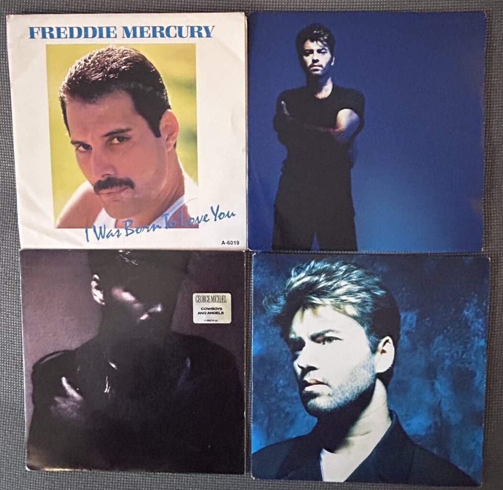 Freddie Mercury, George Michael - 4 x 7" Vinyl Bundle - Rare "Freedom" Promo Pop Royalty Collectors EX to NM - Több cím - 45 RPM 7" kislemez - Various pressings - 1985 #1.0