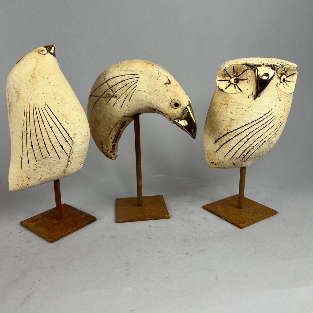 Ewa Budzowska - 3 big  birds - (with 24carat gold) #2.1