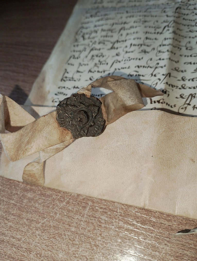 Unconnu - Parchement manuscrit Francais XVI siecle NO RESERVE - 1500 #3.2