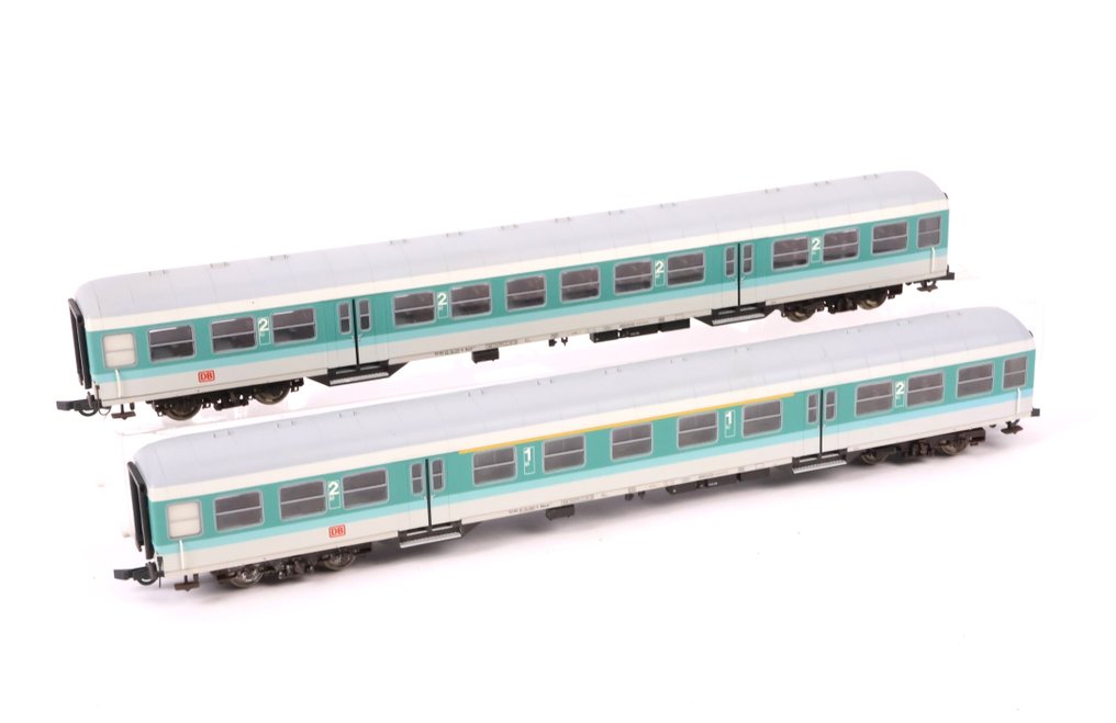 Roco H0 - 45483/45484 - Model train passenger carriage (2) - Two passenger cars, ex-Silberlingen, to scale. - DB #1.0