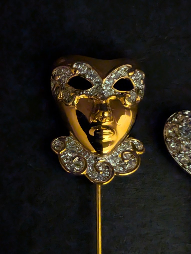 雕像, Swarovski broches - 8.8 cm - 金屬, 镀铑 #2.1