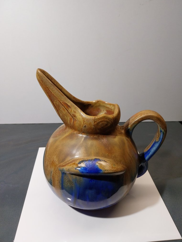 Gilbert Metenier - Ρίπτης - penguin/pelican - grès flammé - Βάζο, κανάτα, πιγκουίνος. #1.0