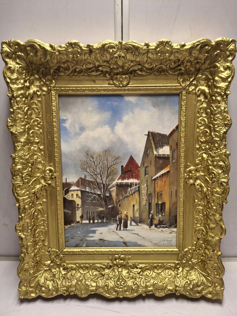 M. Smeets (XX) - Dorpszicht in de sneeuw #1.0