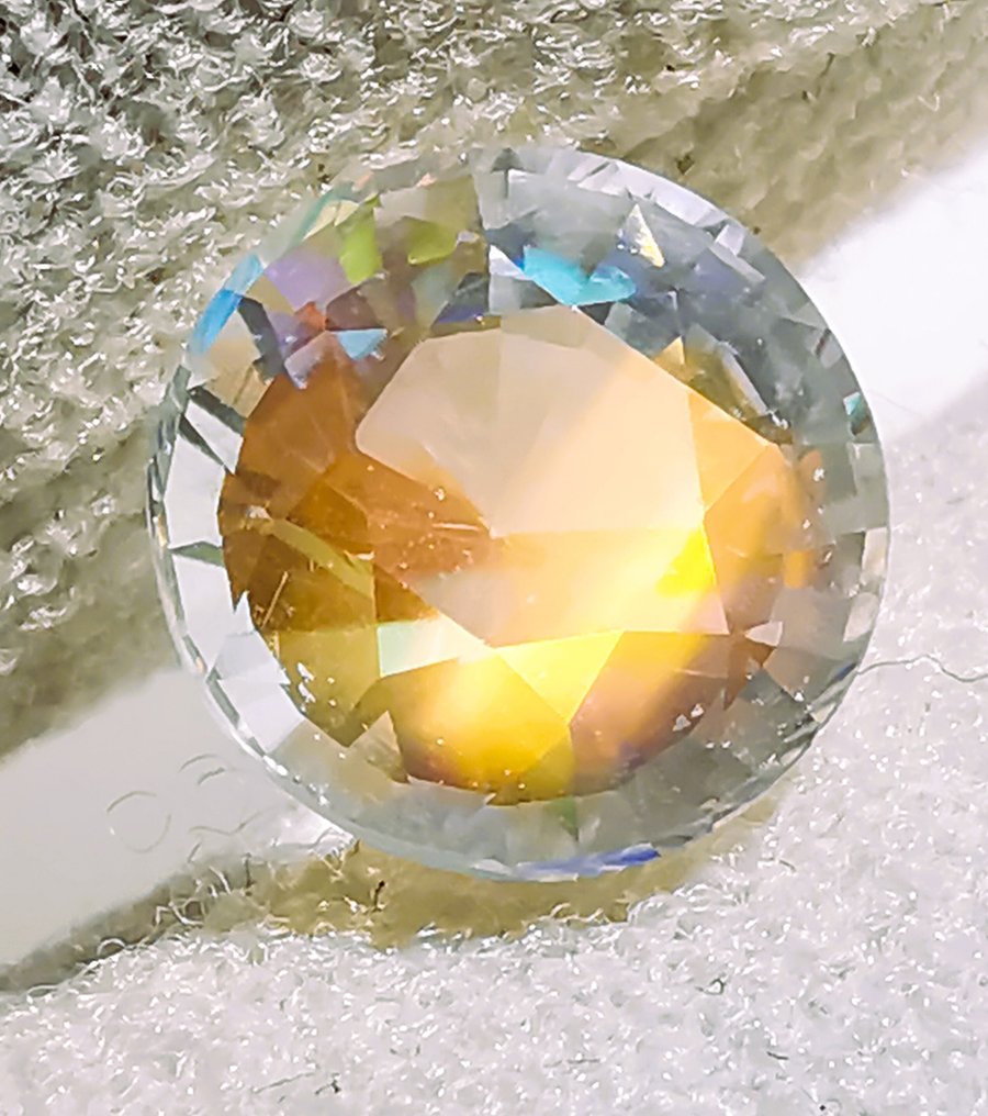 没有保留价 - 1 pcs  多色 月光石  - 1.63 ct - 西班牙宝石学院（IGE） - MOONSTONE/RAINBOW #1.0